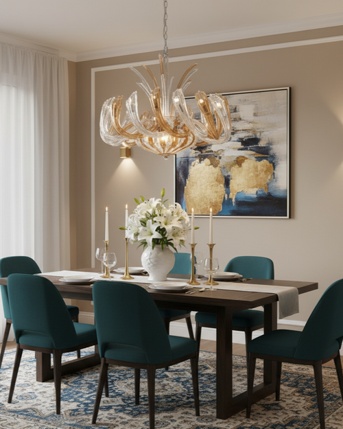 Aurora Wave Glass Chandelier